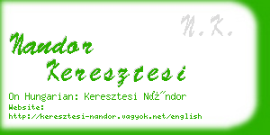 nandor keresztesi business card